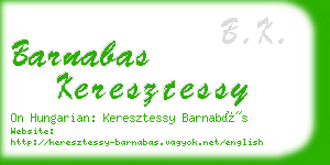 barnabas keresztessy business card